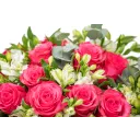 Bouquet with roses and alstromerias